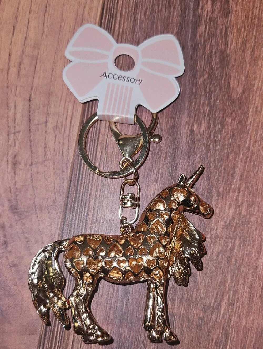 Unicorn Keychain with Rainbow Accents